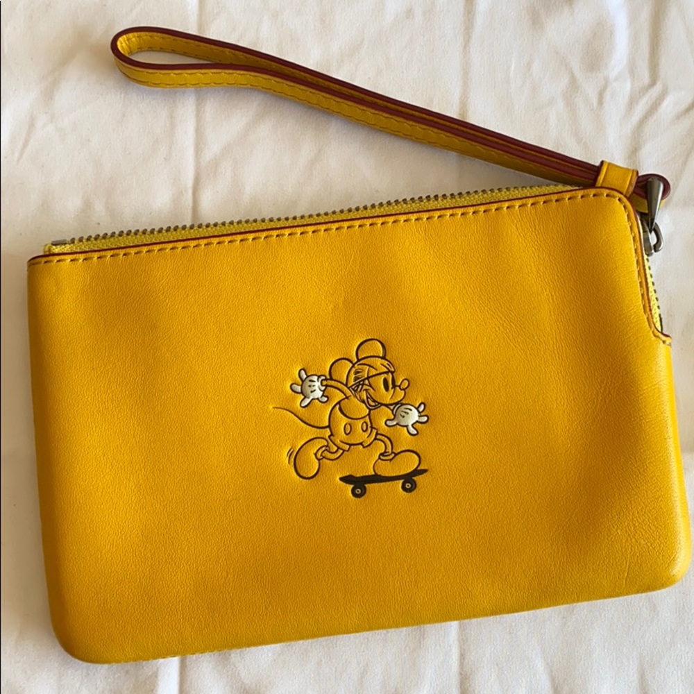 Coach Mickey Mouse Wristlet
